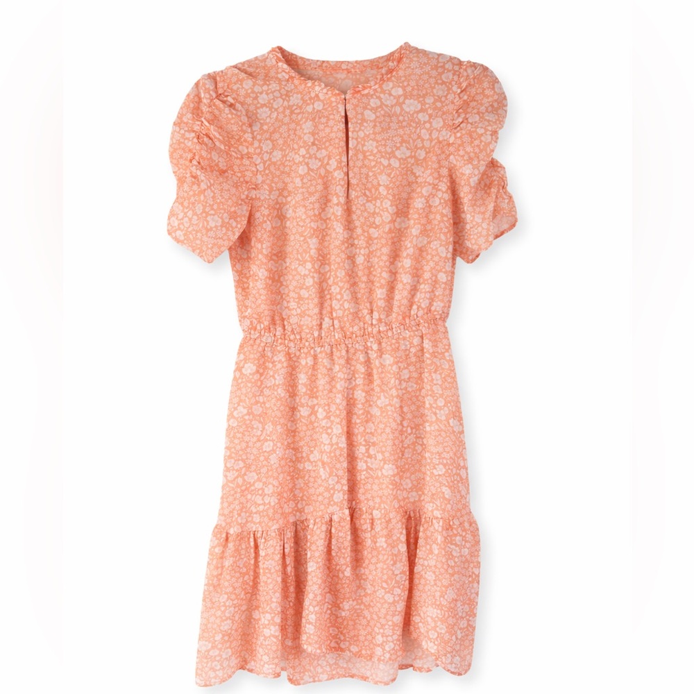 Loft Lightweight Peach Colored Floral Dress